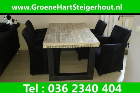 Mooie STEIGERHOUT Eettafel Tafels Met INDUSTRIELE Tafelpoten