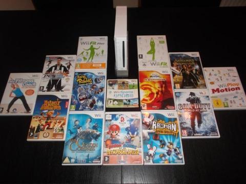 Nintendo Wii + Controllers , Spellen , Mario , Balansbord
