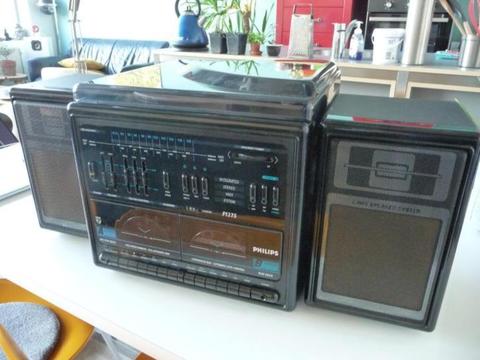 Philips F1275 stereo set 80's platenspeler, cassette & Tuner
