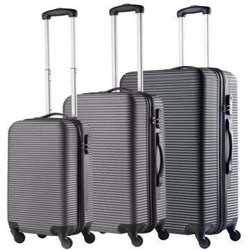 Travelz Horizon ABS kofferset Zwart 3 delige koffer set