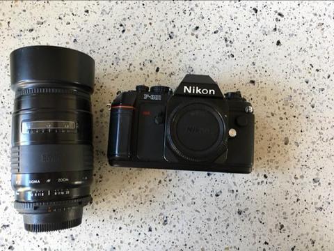 Nikon f301 met sigma zoom