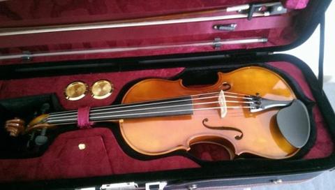mooie handgemaakte 4/4 viool,compleet met luxe koffer