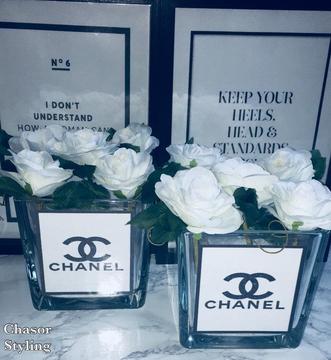 Decoratieve Chanel Bloemenvaas Eric Kuster Stijl!