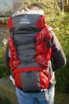 AANBIEDING Highlander Discovery 65l - backpack - rood