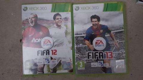 Dvd xbox 360 FIFA 2012 en FIFA 2013, samen 5 euro