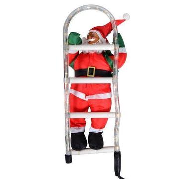 Kerstman op ladder 50 cm