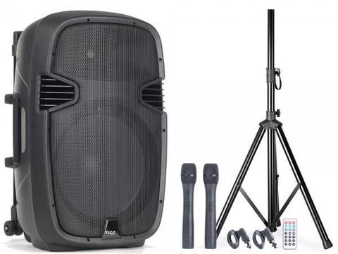 Ibiza Sound HYBRID15VHF-BT mobiele bluetooth luidspreker box