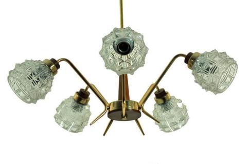 Retro Vintage fonkelende hanglamp, merk: Stilnovo, jaren 50