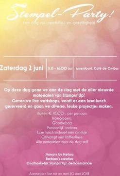 Stampin Up Stempelfeestje in Amersfoort live workshops