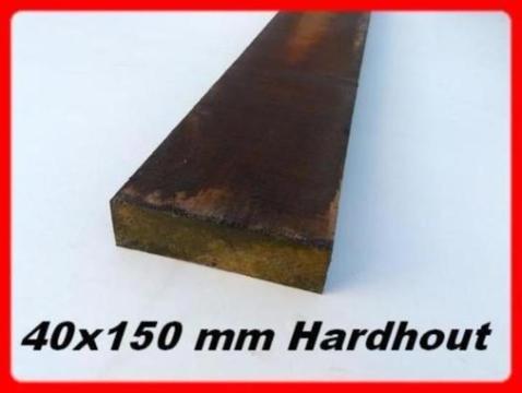 Hardhouten balken 4.0 x 15.0 cm € 6,- per meter incl. BTW