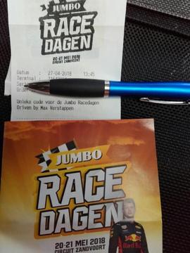 Ticket code Jumbo racedagen met Max Verstappen