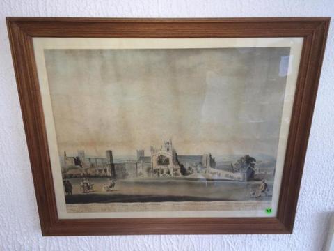 18e Eewse gravure staal sudeley castle winchcombe cheltenham