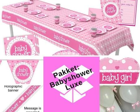 Babyshower versiering meisje - baby shower decoratie roze