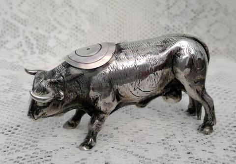 Schitterend Spaans zilver zilveren stier