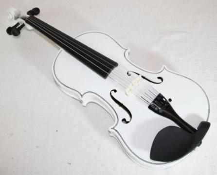 Mooie witte viool met koffer en toebehoren