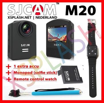 SJCAM M20+extra accu+monopod+remote watch