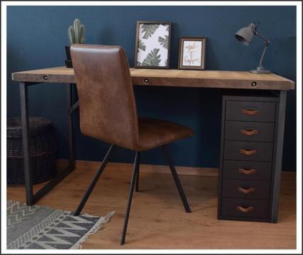 Vintage industrieel bureau stalen poot INCLUSIEF VERZENDING