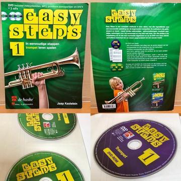 Easy steps 1, Trompet met DVD en 2 CDs. €5,50