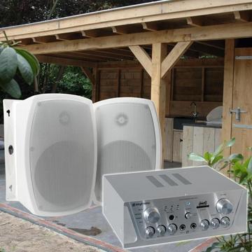 Terras / veranda geluidsset - Versterker, speakers en kabels