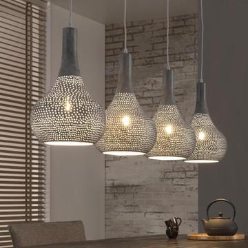 [Webshop] Hanglamp Judd 4-lamps, kleur grijs
