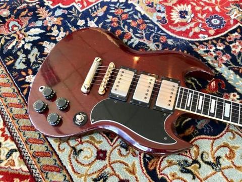 1978 Gibson SG Custom 3 PU Mahogany Dark Cherry Red