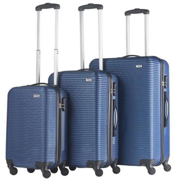 Travelz Horizon ABS 3 delige kofferset Blauw, harde koffers