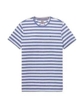 Tommy Hilfiger T-shirt Streep Slim Fit Met 25% Korting!