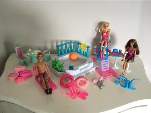 Barbie zwembad/strand set