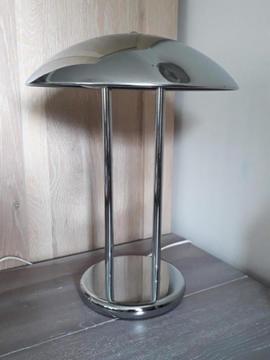 Design MUSHROOM tafellamp / vintage bureaulamp chrome