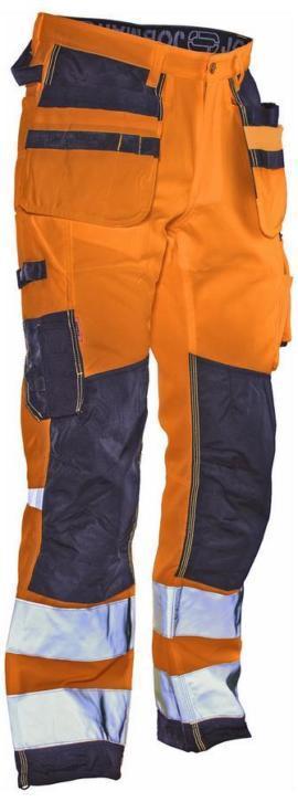 Jobman 2222 Trousers HP Star Hi-Vis Oranje/Zwart | Gratis