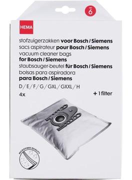HEMA 4-pak Stofzuigerzakken Bosch/Siemens (wit)