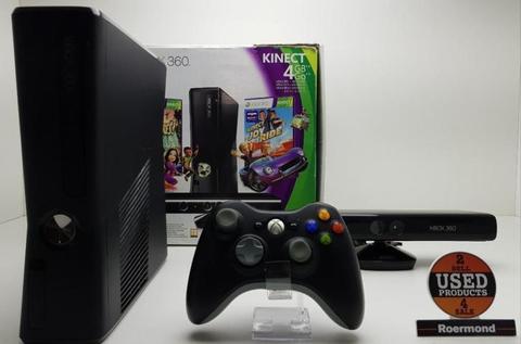 Xbox 360 Slim 4GB inc 1 Controller + Kinect bundel