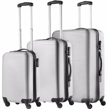 Travelz horizon abs kofferset zilver 3 delige koffer set