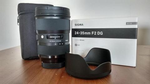 Sigma 24-35 mm f/2 DG ART voor Canon, zgan! (Sigma 24-35 f2)