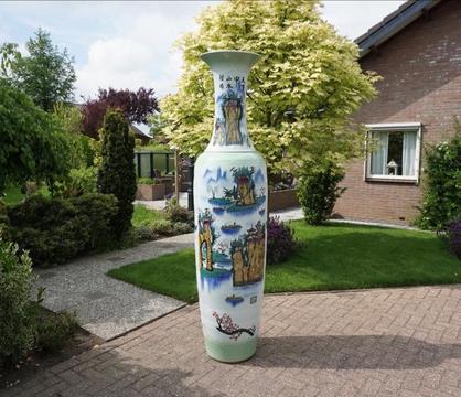 Grote Chinese vaas keramiek 2.20m! Large Chinees Floor Vases