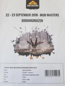 Ticket mud masters biddinghuizen 2018