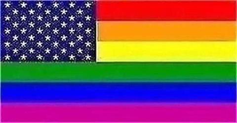 Regenboog vlag 90 x 150 cm USA , Pride vlaggen