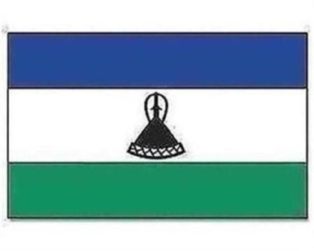 Lesotho vlag 90 x 150 cm, afrikaanse vlaggen