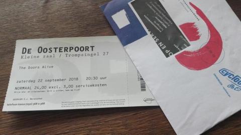 Ticket/Kaartje The Doors Alive Groningen 22 sept