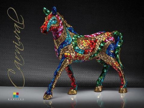 NIEUW 2018! Barcino Design Carnaval mozaiek dierenbeelden