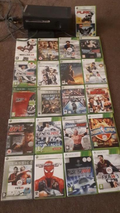 X Box 360 + 21 Games + controllers