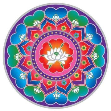 Raamsticker Lotus Heart Mandala