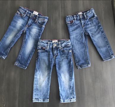 3 x Tommy Hilfiger spijkerbroek / jeans maat 74 Zgan