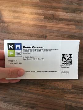 3 kaartjes voorstelling Roué Verveer in Almere