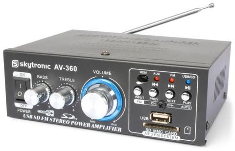 SkyTronic AV-360 Versterker USB MP3