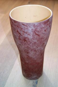 Te koop: Vaas, zacht paars, roze, hoogte 35cm, steen