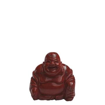 Mini urn Boeddha rood jaspis edelsteen