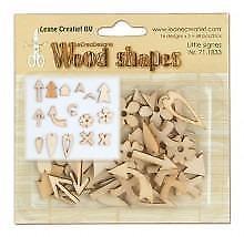 Leane Creatief Wood shapes Little signes (kleine vormpjes) 4