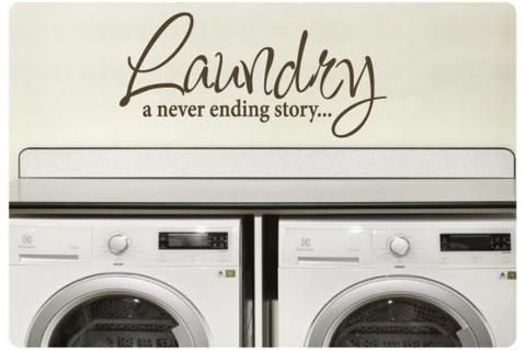 Muurtekst Laundry