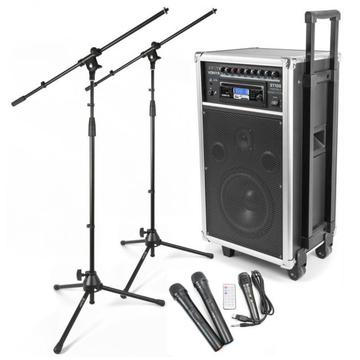 Vonyx ST100 Mobiele installatie met accu, draadloze microfoo